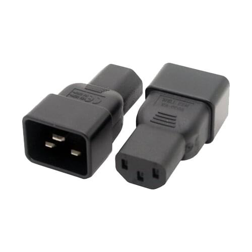 IEC 320 C14 to C20 angled adapter,C19 to C13 AC Plug convert adapter,IEC PLUG Converter Adapter