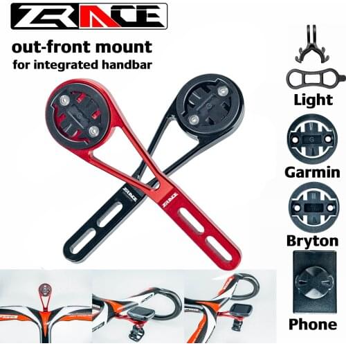 ZRACE Bicycle Computer Out Front Mount Holder for Integrated Handbar, IGPSPORT Garmin Bryton GoPro Mobile Phone Spotlight Magene