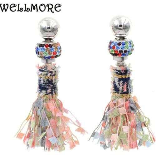 WELLMORE 2018 new stlye earrings trendy lace earrings fashion drop earrings for women