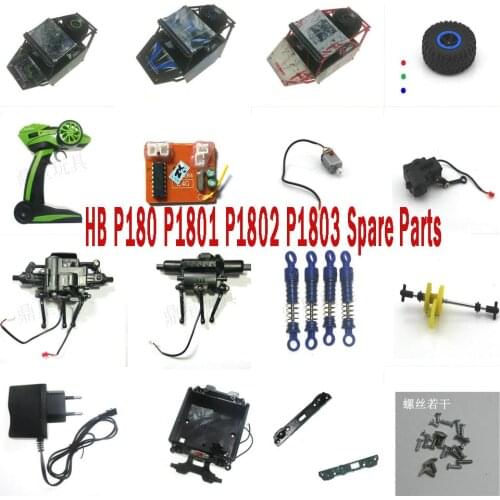 HB 1:18 2.4G RC Car P180 P1801 P1802 P1803 Spare Parts Motor servo Receiver Remote Controller tire Wheel shock absorber frame