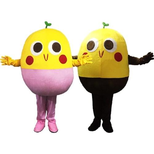 Hot Sale Cute Adult Soybean Mascot Costume Bean Adult Legumina Fancy Dress Cartoon Outfit Suit
