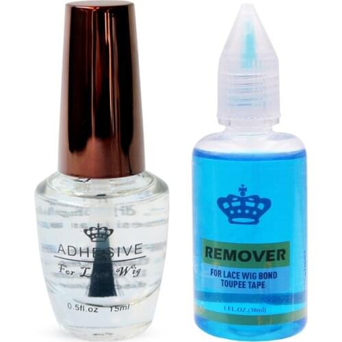 0.5 OZ/ 15ml Lace Hair Wig Glue+ 30ml Remover For Lace Wig Or Hair Glue Adhesive With Super Adhesive Glue For Lace Wig