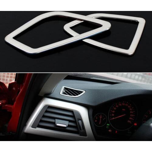 2X Matt Car Dashboard Air Vent Outlet Frame Cover Trim For bmw 3 Series 320li/328i/316/335 Car Styling Sticker