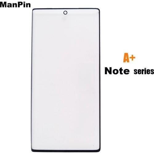 5Pcs/Lot For Samsung Note10 Plus Note9 Note8 Screen Glass LCD OLED Touch Display Front Panel Lens Replace Mobile Phone Repair