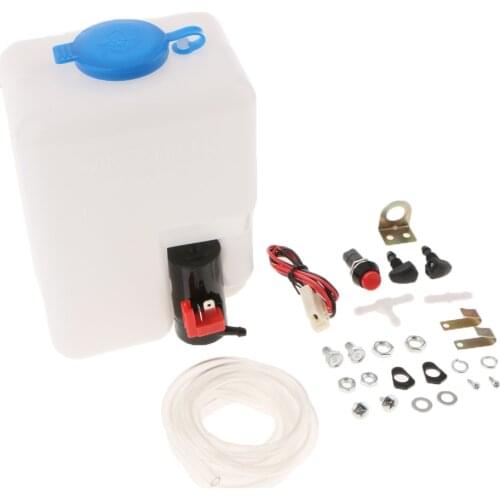 Washer Tank Pump Bottle Kit Universal Windshield Wiper System Reservoir for Car ,Marine and Boat