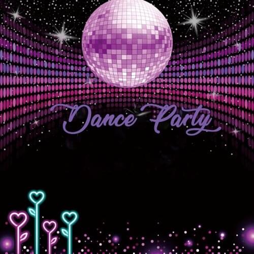 80s 90s Dance Party Shiny Glitter Stage Ball Baby Birthday Backdrop Photography Background For Photo Studio Vinyl Photophone