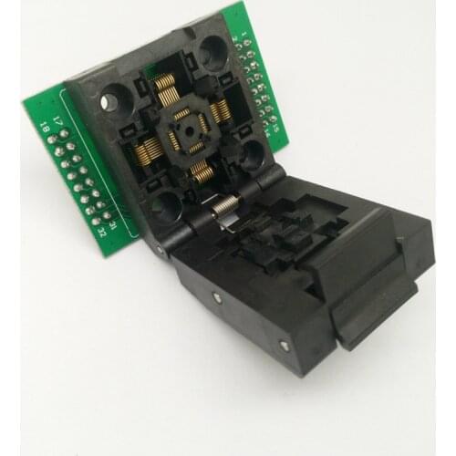 Flash Adapter Conversion Block QFP32 TQFP32 LQFP32 Clamshell Pin Pitch 0.5mm Burn in Socket IC51- 0324-805 Test Socket