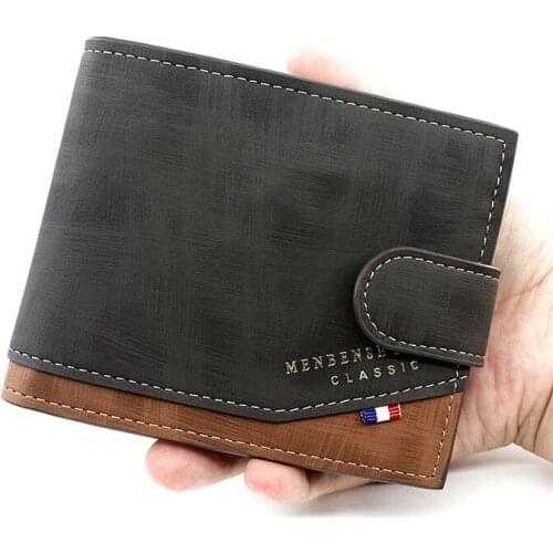 Brand Men Wallet hasp Three fold Male Clutch bag Zipper Coin Pocket Vintage Money Purses new Card Holder Purse cartera hombre