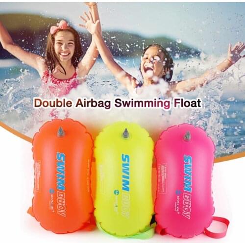 Swim Buoy Dual Airbags Open Water Safety Swim Float Drybags For Water Parks Easy To Inflate Swimming Safety Equipment