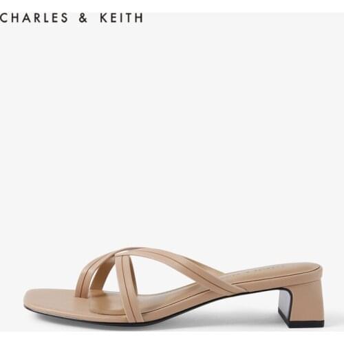CHARLES＆KEITHNew Arrival for Summer 2020 CK1-60920203Women Sandles Cross-belt Casual slippers