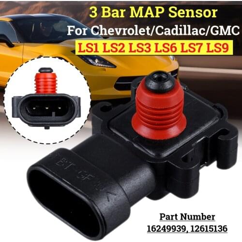 3 Bar Air Intake Pressure MAP Sensor For Chevrolet Cadillac GMC LS1 LS #16249939