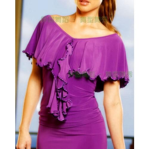 Exotic dance ballroom dance modern dance ballroom large modern lotus leaf collar coat T12060