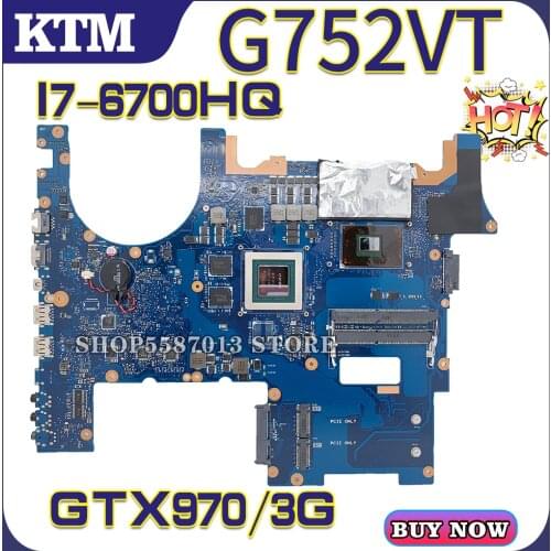 GFX752V for ASUS G752VY G752VT G752VL laptop motherboard mainboard test OK I7-6700HQ cpu GTX970/3GB