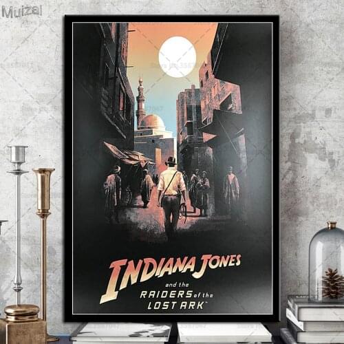 Indiana Jones Hot Poster Classic Movie Posters and Prints Wall Art Picture Canvas Painting for Living Room Home Decor