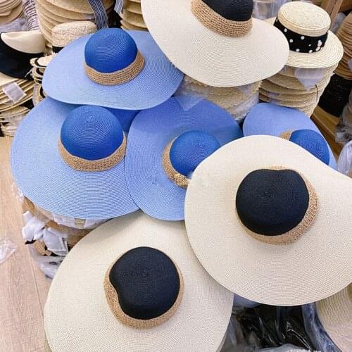 Summer Hats For Women Wide Brim Straw Hat Large Floppy Foldable Roll Up Caps Beach Sun Hat Anti-UV Fashion Designer Custom Hat