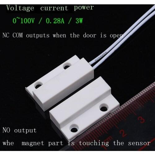 MC-38B NO Surface-mounted magnetic gap switch for door and window sensor