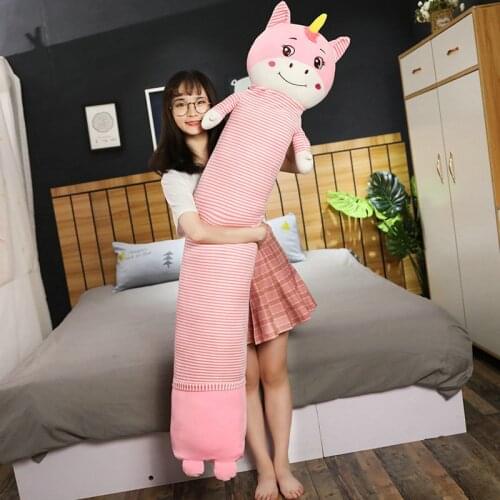 60-160CM 13Styles Large Size Long Stuffed Pillow Animal Plush Toys Tiger Elephant Frog Doll Soft Cushion Girl Baby Birthday Gift