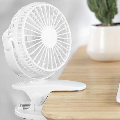 Portable USB Rechargeable Mini Desk Clip Fan Ventilador Silent Low Noise 360 Degree Rotation Air Cooler Table Fans USB Gadgets