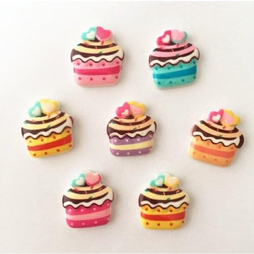 Hand-painted Colorful Colorful Ice Cream Flat Back Cabochon stone Miniature Christmas ornament DIY scrapbook figurines OK48