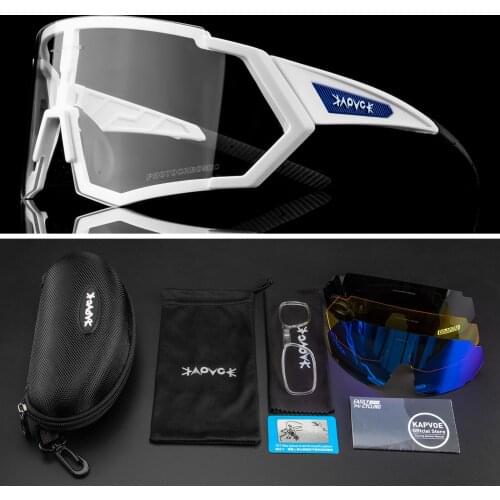 Kapvoe Men Outdoor Sports Riding Fishing Polarized Glasses Female Running Mountain Sunglasses Windproof Bicycle Cycling Eyewear