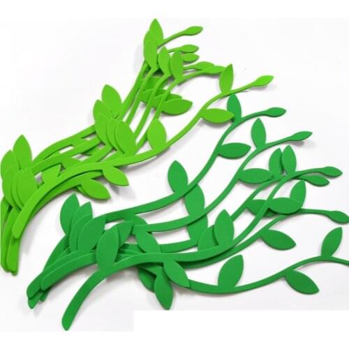 Thin Willow Lace Strip Flower Kindergarten Classroom EVA Foam Wall Layout Stickers Self-adhesive Handmade Toys DIY Spring