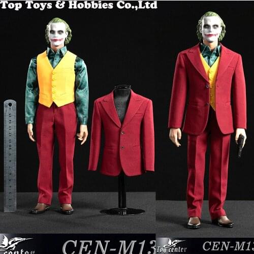 In stock Joker suit set 1/6 The Comedian 1/6 Joker Clown Joaquin CEN-M13 The Clown Exclusive Red Suit Clothes Accessory