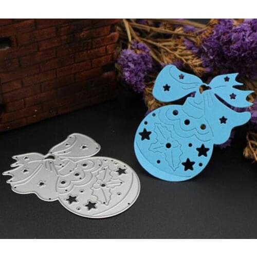YINISE Christmas Ball Metal Cutting Dies Scrapbooking Stencil DIY Album Cards Decoration Embossing Folder Crafts Die Cuts MOLDS