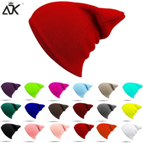 Cotton Winter Hats Outdoor Female Skullies Beanies Unisex Casual Solid Color Knitted Hedging Cap For Adult Hip Hop DIY Headgear