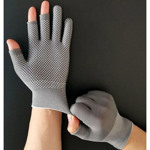 1 Pair Summer Anti-Slip 3 Fingers Cut Fishing Gloves Breathable Hunting Cycling Parts Portable Fitness Pesca Fishing Accessories