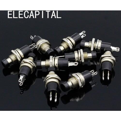 10pcs NO Normally Open Mini Momentary Spring Return Push Button Switches Black