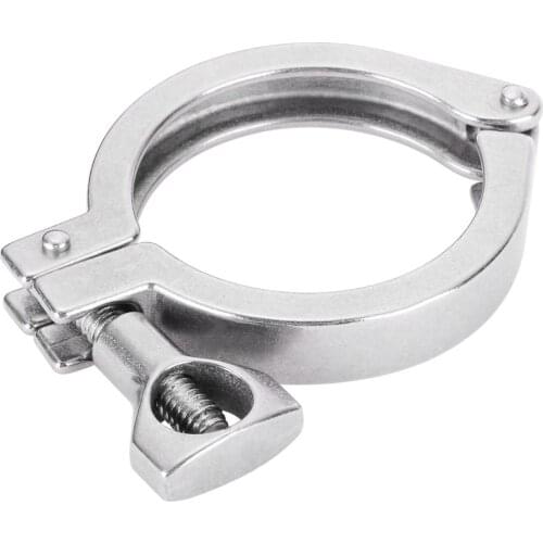 2pcs 304 Stainless Steel Sanitary Pipe Weld Ferrule + 1pc Tri Clamp + 1pc PTFE Gasket Set 19-51mm Mayitr