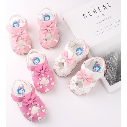 2020 Baby Girls Shoes Summer Baby Sandals Toddler Kids Shoes With Light Up Flower Princess Child Shoes Lighting Girls Sandals