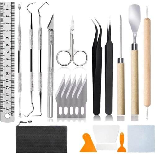 22PCS/Set Craft Vinyl Weeding Tools Set Basic For Cricut Cameos Silhouettes Lettering Card Making Cameos Silhouette