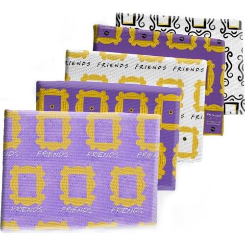 50*145cm Best Friend Cartoon Bullet Textured Liverpool Patchwork Tissue Kids home textile