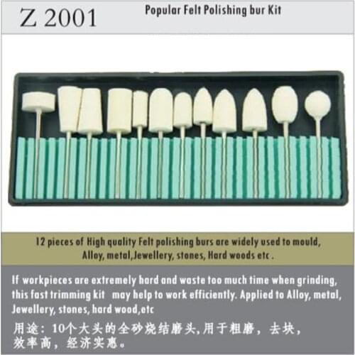 60 Pieces/ lot (5 Boxes) Universal Grind Remove Polish Mold Diameter 2.35 mm Popular Lab Tool HP Shank Felt Polishers Kit