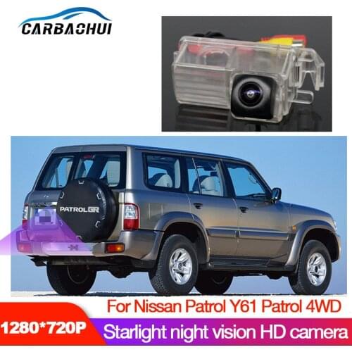 Car Starlight Night Vision rear View camera For Nissan Patrol Y61 Patrol 4WD car Backup camera License Plate camera high quality
