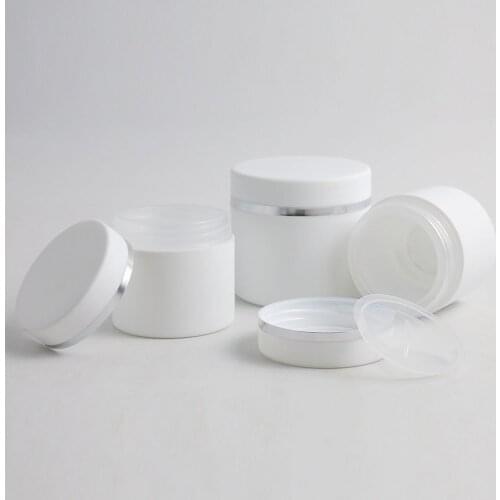 12 x 30ml 50ml 100ml Travelling Cosmetic Jar Empty Plastic Cream Cans Bottle Cream Jar Sample Vials Portable Container Makeup