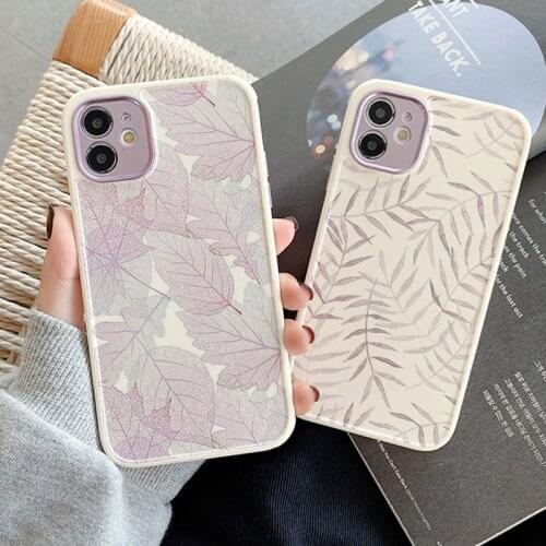 Vintage Leaves Shockproof Phone Case For iPhone 12 Pro 11 Pro Max X XR XS Max 7 8 Plus SE 2020 11 Soft TPU Back Cover Coque Gift