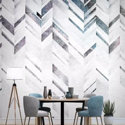 Decorative wallpaper Modern simple style geometric line TV sofa wall cloth background wall