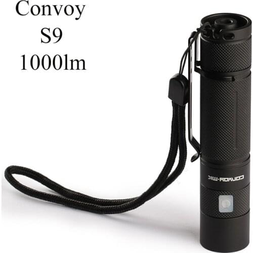 Flashlight Convoy S9 with Cree XML2 EDC Torch 18650 Lanterna 2.5A Micro USB Rechargeable Camping Fishing Work Lamp Latarka