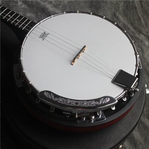 4 string banjo guitar, mahogany wood, good quality, hard case available