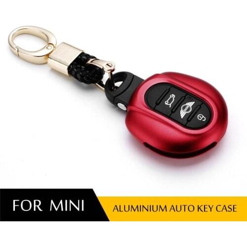LUNASBORE--Aluminum key cover case for MINI Cooper F56 F55 F54 keyfob Hardtop key cap keychain keyholder accessories