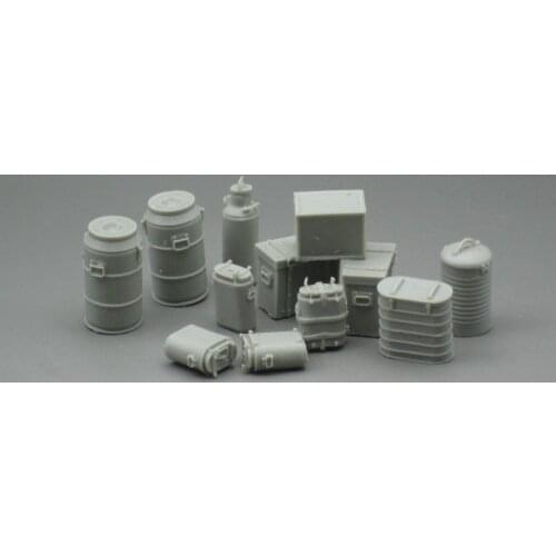 1:35 Ratio Die-casting Resin Scene Bureau Oil Tank Container Combination 35148 Resin Model Unpainted Free Shipping