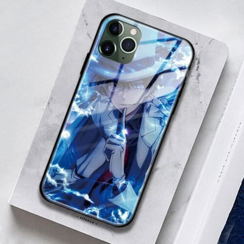 Detective conan Kaito kid art Soft Silicone Tempered Glass For iPhone SE 6s 7 8 Plus X XR XS 11 Pro Max Phone Case Cover Shell