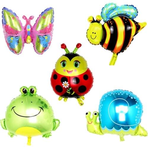 50pcs 16inch insects Balloons Bees Butterflies Frogs Seven-spot ladybugs Childrens toys Balloon Birthday Party decorations