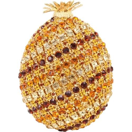 Newest Fruit Ananas Luxury Diamond Crystal Evening Bag personalized Ladies Party Purse for pochette Prom Women Clutch Bag SC471