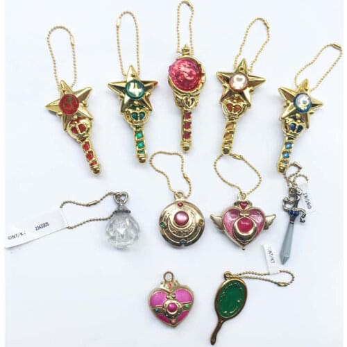 Bandai Genuine SAILOR MOON Gacha Toys 25th Anniversary Sailor Moon Jupiter Mars Venus Cute Keychains Action Figure Toys