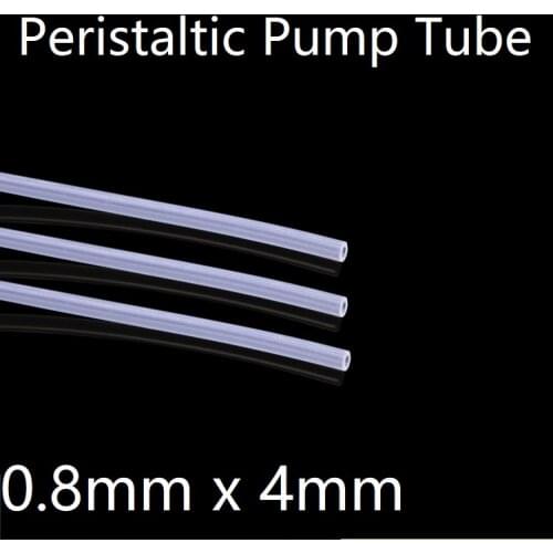 Peristaltic Pump Tube ID 0.8mm x 4mm OD Soft Silicone Hose Wall 1.6mm Flexible Drink Water Connect Pipe Nontoxic Transparent