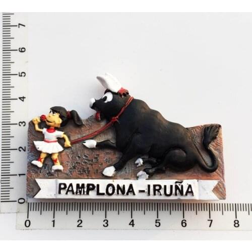 Pamplona Benniu Festival Creative Tourism Memorial Gift Magnetic Fridge Magnet