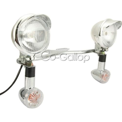 Passing Turn Signals Fog Light Bar For Kawasaki Vulcan VN 800 900 1500 1600 1700/Honda Shadow Ace Spirit VT750 VT1100 VTX 1300 C